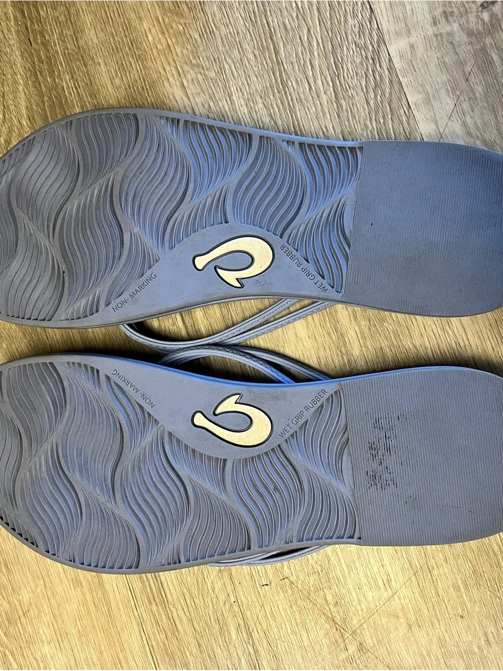 OluKai Women’s Light Blue Knotted Strap Flip Flop Sandal